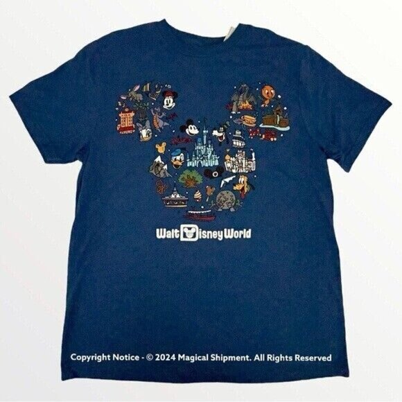 Disney Parks - Walt Disney World Icons T-Shirt for Adults - Picture 1 of 3